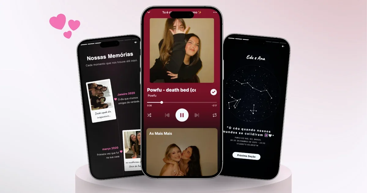 Interaktives Ueberraschungsrad innerhalb eines digitalen Geschenks fuer Paare