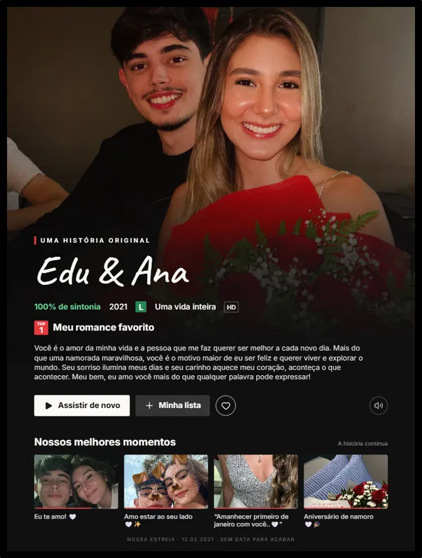 Nosso romance · Streaming